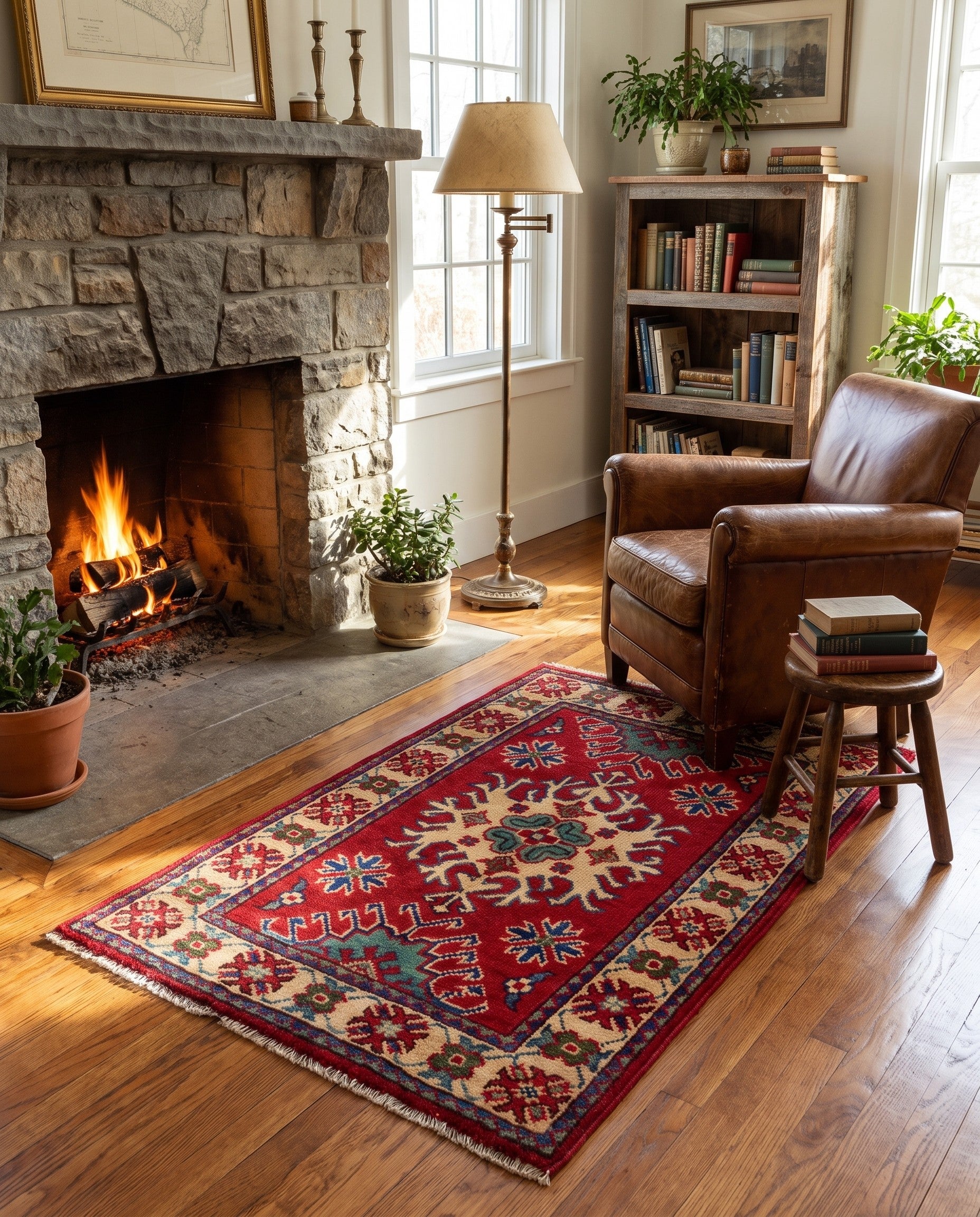 2' x 3' 2 Hand Knotted Kazak Rug