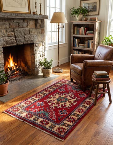 2' x 3' 2 Hand Knotted Kazak Rug