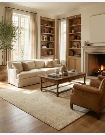 8' x 9' 11 Hand Knotted Oushak Wool Rug