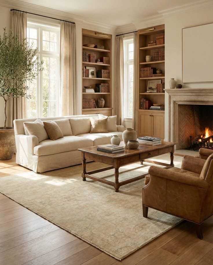 Detail image of 8' x 9' 11 Hand Knotted Oushak Wool Rug