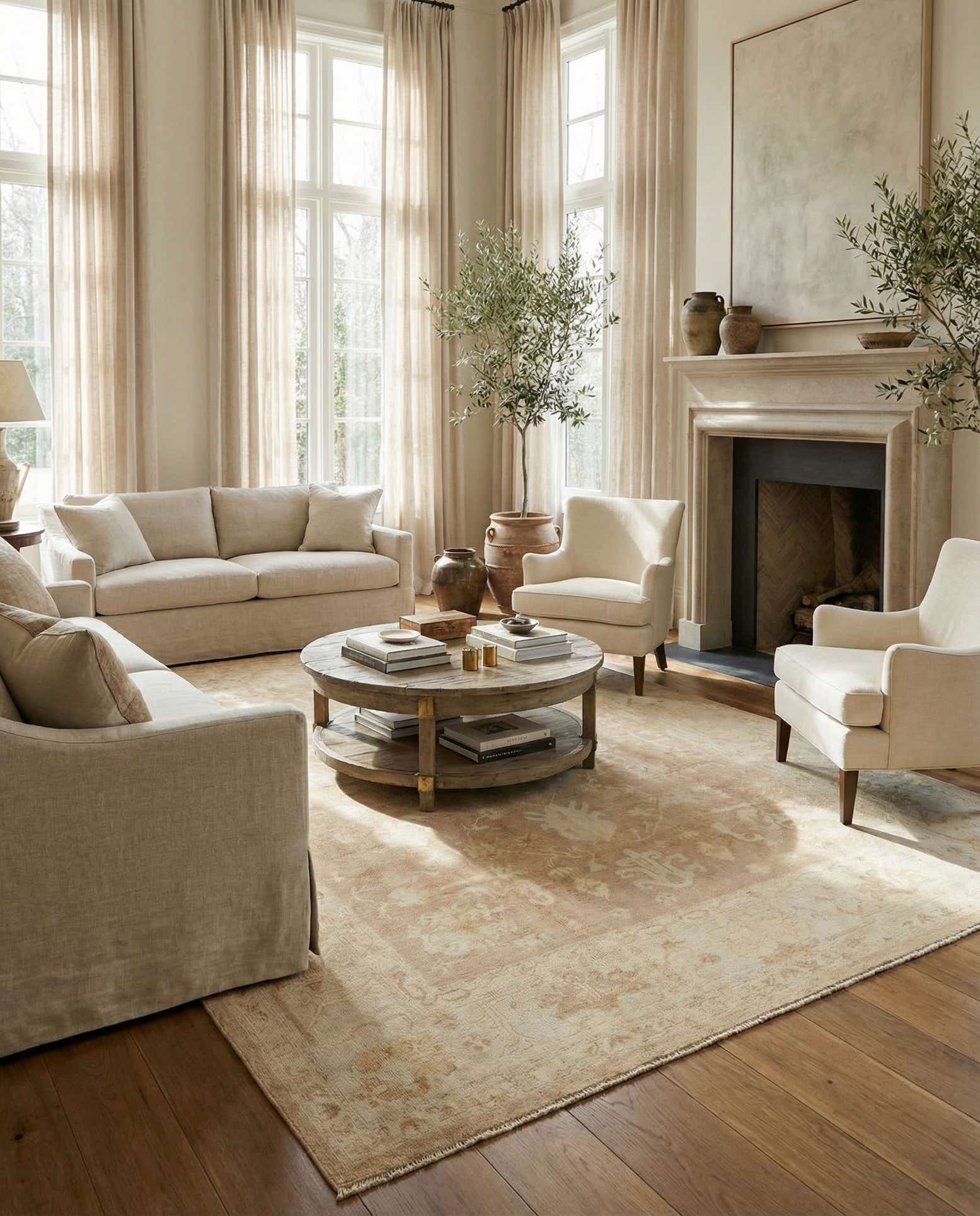 10' 2 x 13' 10 Hand Knotted Oushak Wool Rug
