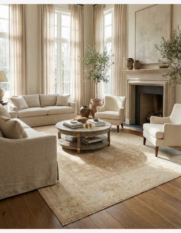 10' 2 x 13' 10 Hand Knotted Oushak Wool Rug