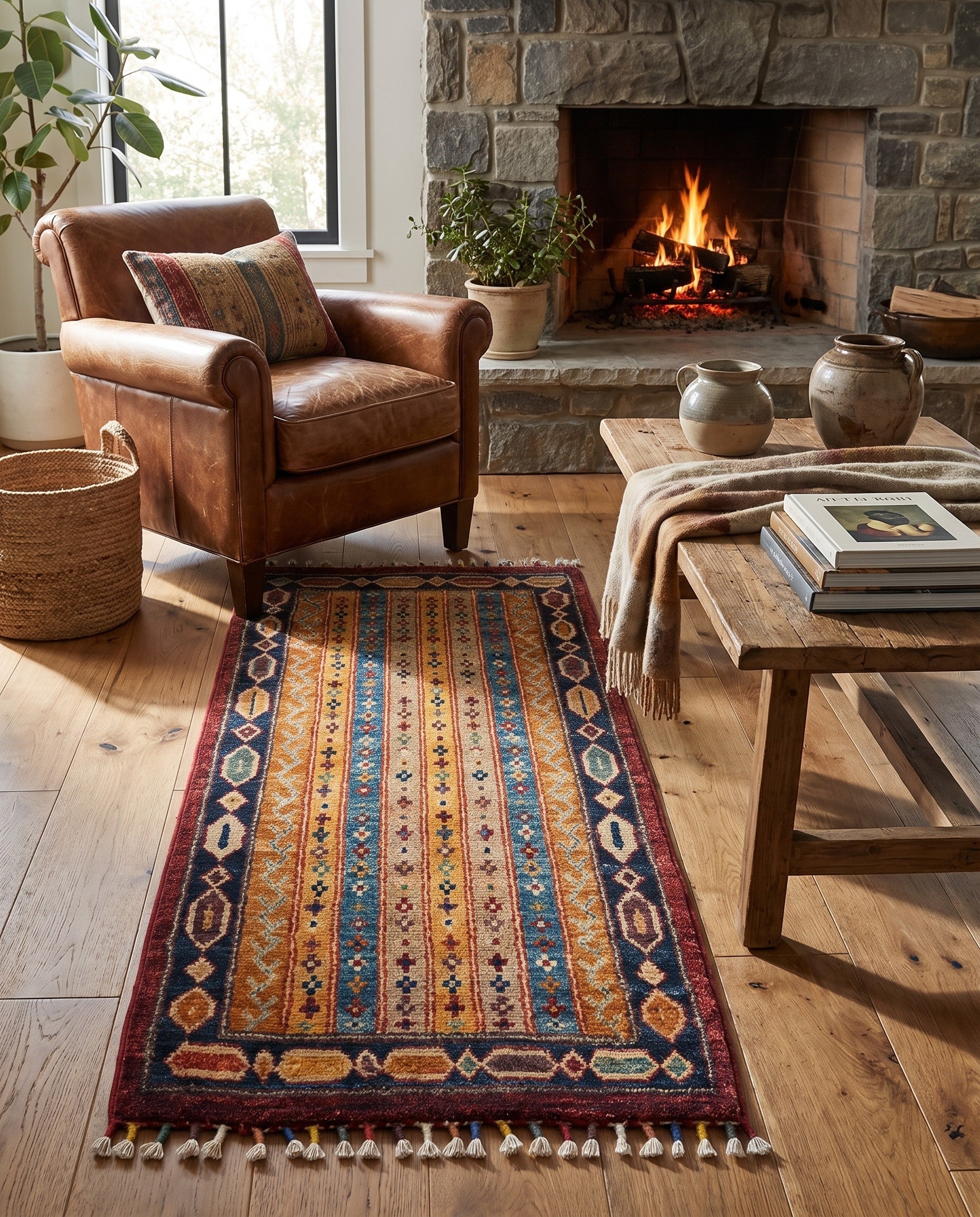 1' 7 x 3' 5 Hand Knotted Kazak Rug