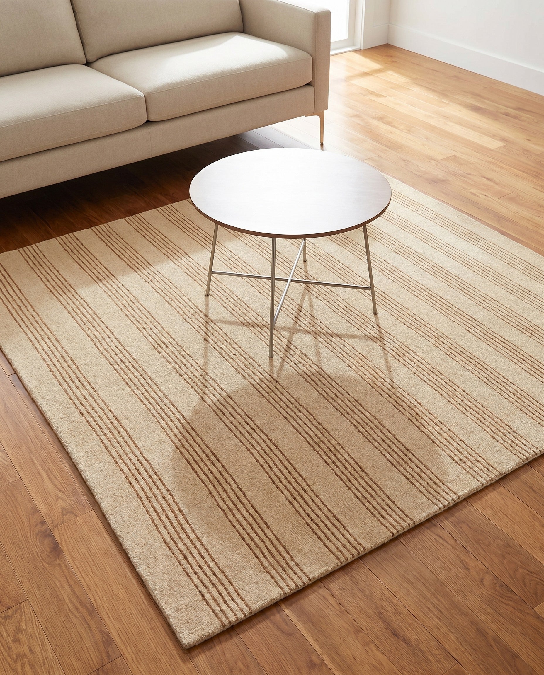 5' 1 x 5' 1 Jill Zarin Striped Wool Square Rug