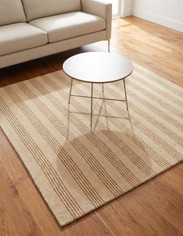 5' 1 x 5' 1 Jill Zarin Striped Wool Square Rug