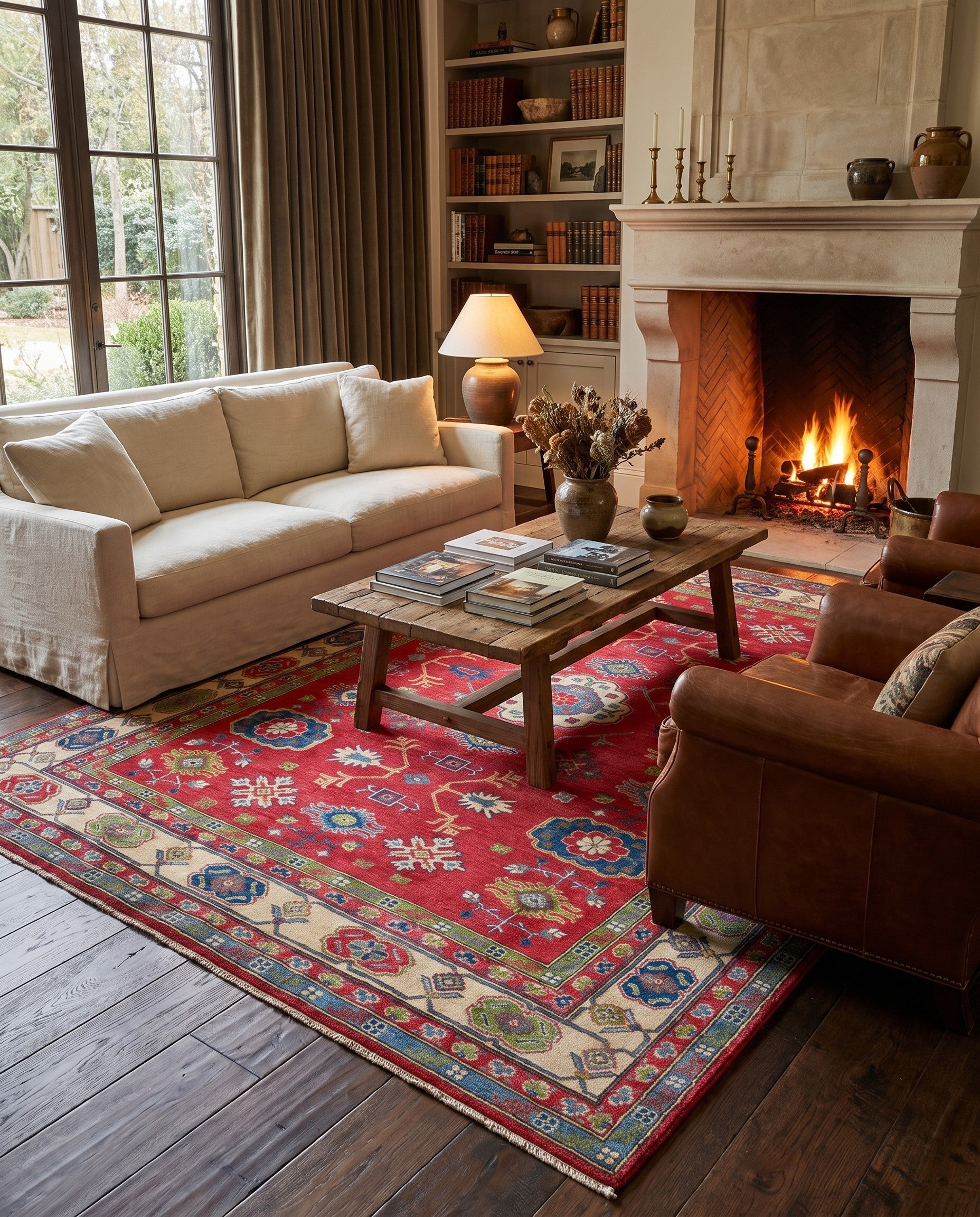 6' 9 x 9' 3 Hand Knotted Kazak Rug