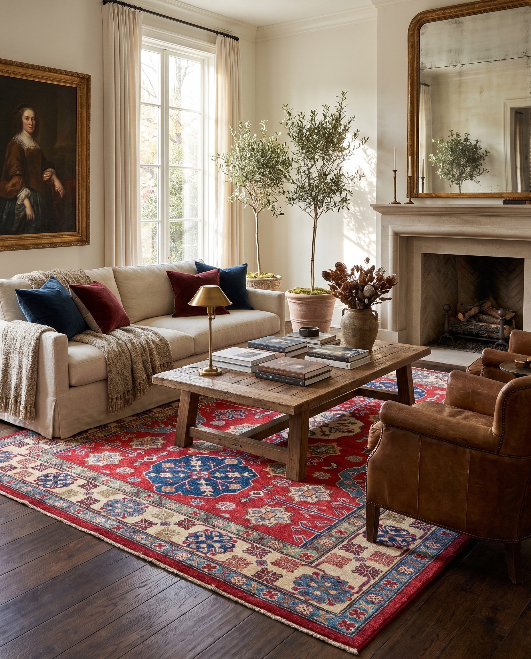 6' x 9' 1 Hand Knotted Kazak Rug