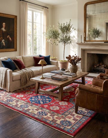 6' x 9' 1 Hand Knotted Kazak Rug
