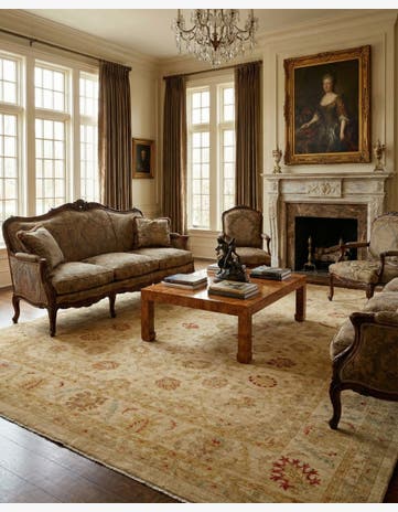 13' x 15' 5 Hand Knotted Ziegler Oriental Rug