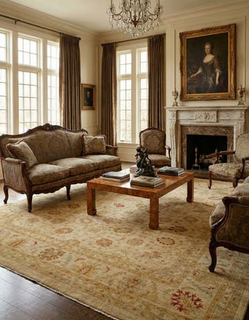 13' x 15' 5 Hand Knotted Ziegler Oriental Rug