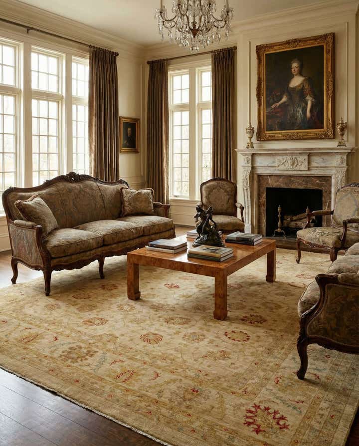 13' x 15' 5 Hand Knotted Ziegler Oriental Rug