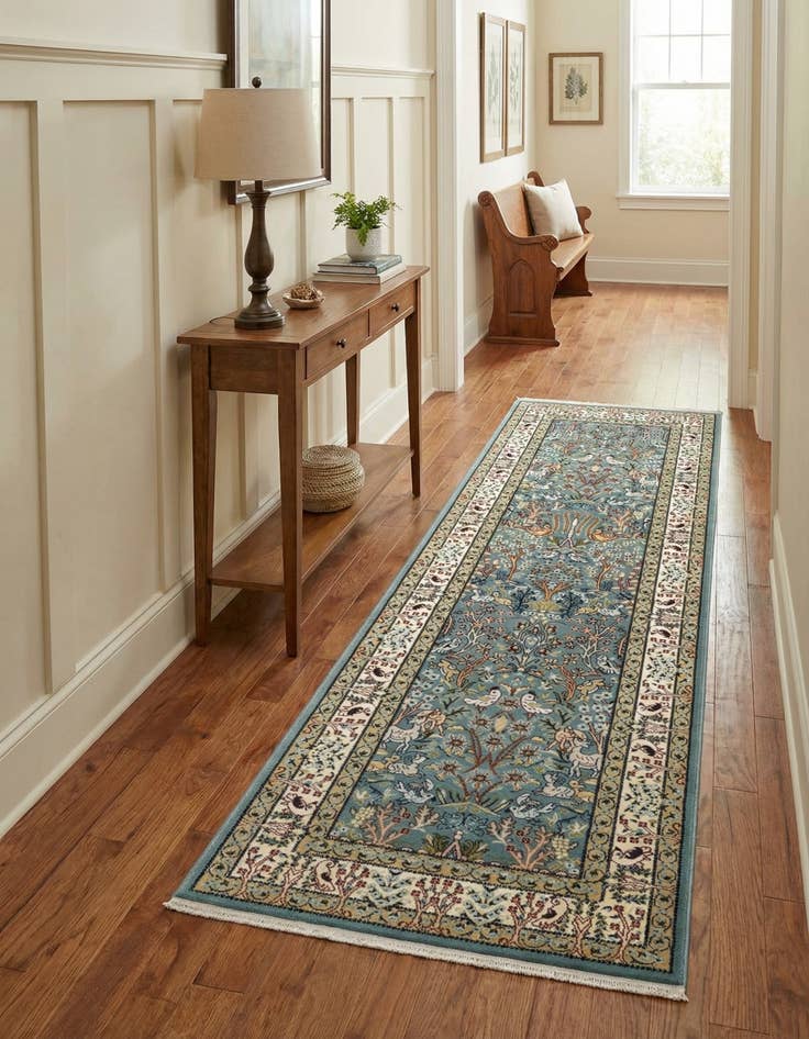 Detail image of 2' 7 x 8' Nain Design Runner Rug