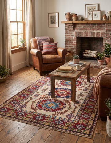 3' 3 x 5' Hand Knotted Kazak Rug