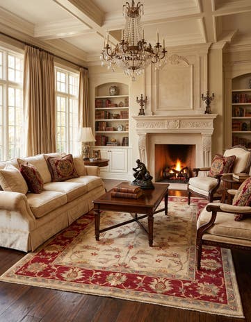 5' 8 x 7' 11 Hand Knotted Ziegler Rug