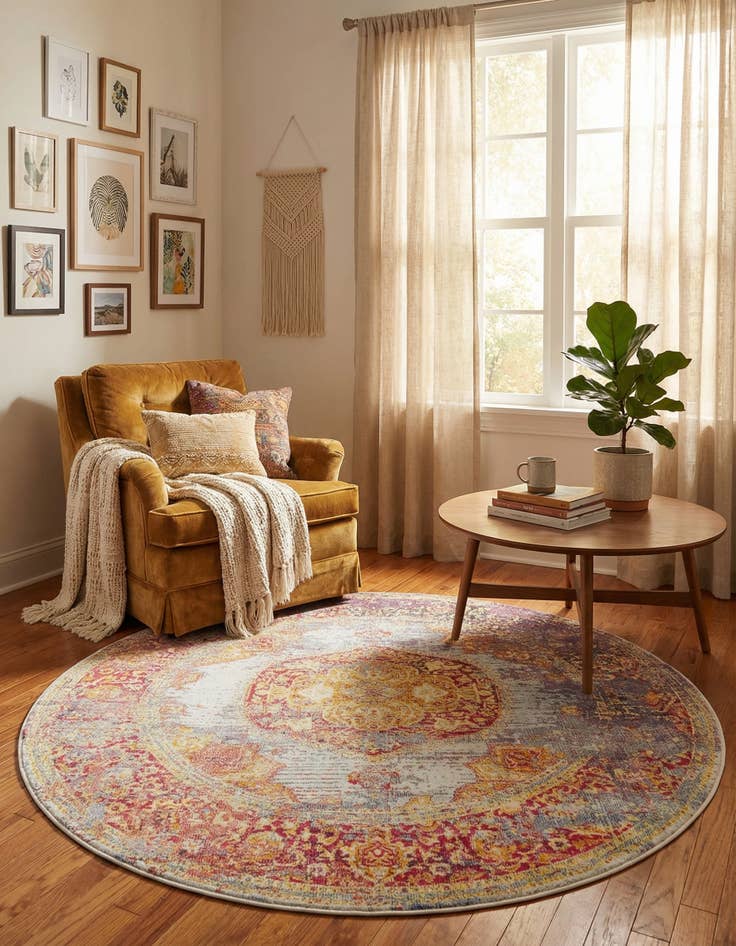 Detail image of 5' 5 x 5' 5 Santiago Round Rug