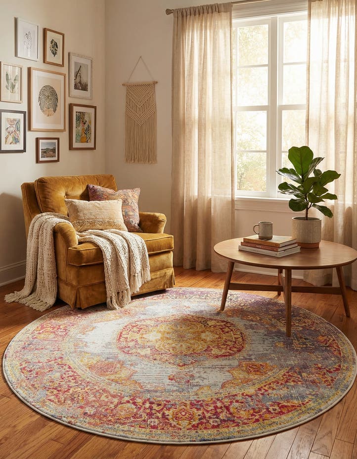 5' 5 x 5' 5 Santiago Round Rug