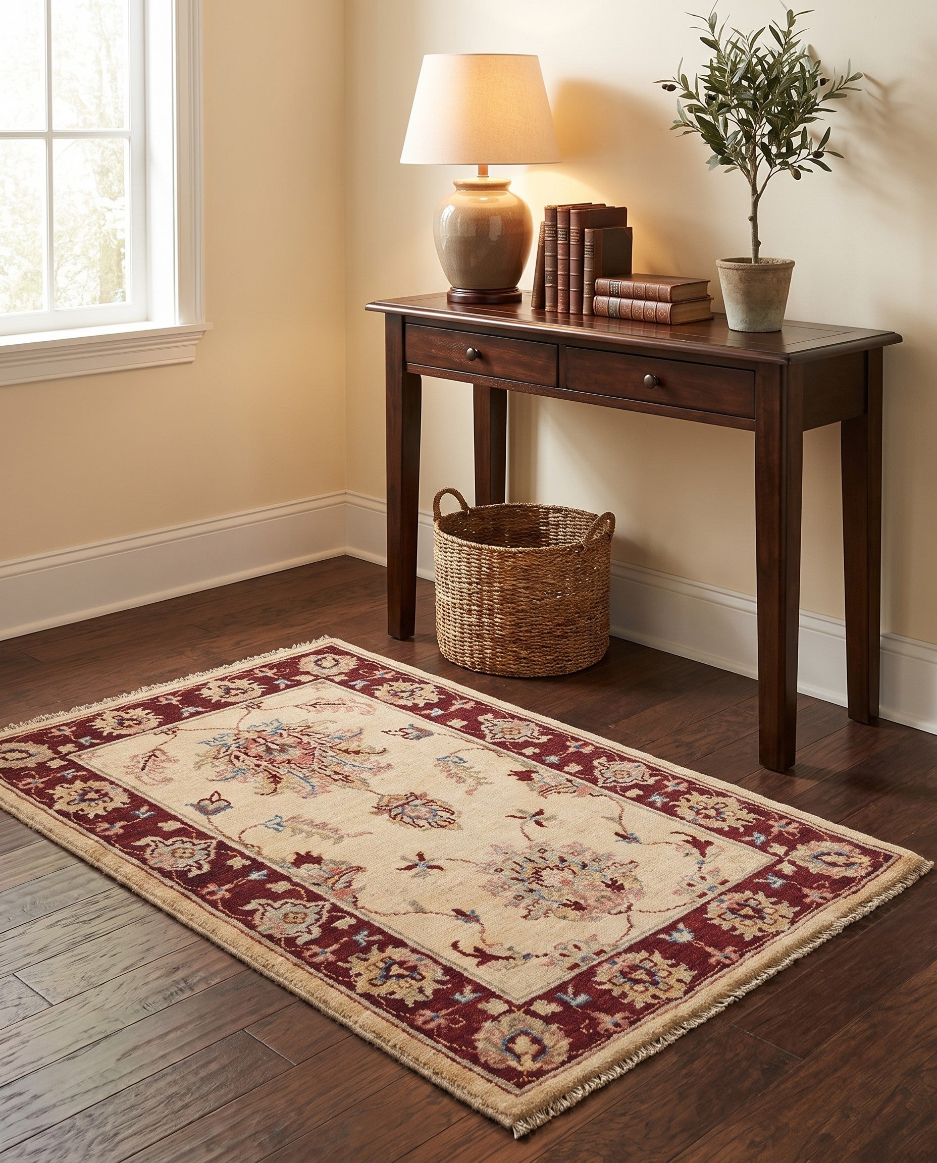 2' 1 x 3' 3 Hand Knotted Ziegler Rug