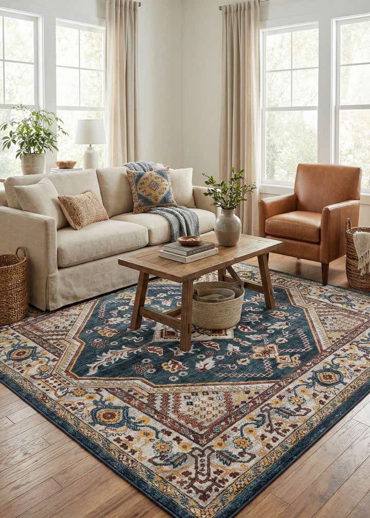 7' 10 x 7' 10 Kamala Washable Square Rug