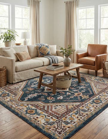 7' 10 x 7' 10 Kamala Washable Square Rug
