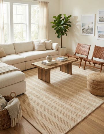 10' x 10' Jill Zarin Striped Wool Square Rug
