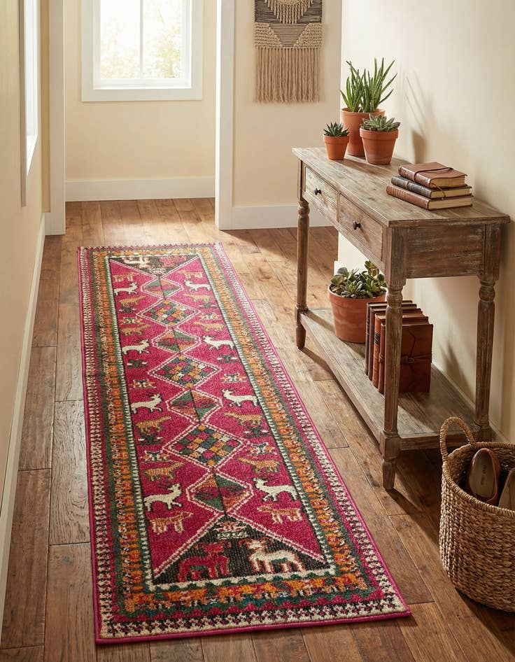 Detail image of 2' 2 x 6' 9 Washable Mesa Runner Rug