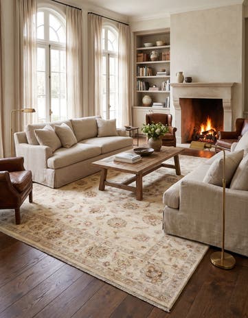 8' 6 x 9' 9 Hand Knotted Ziegler Rug