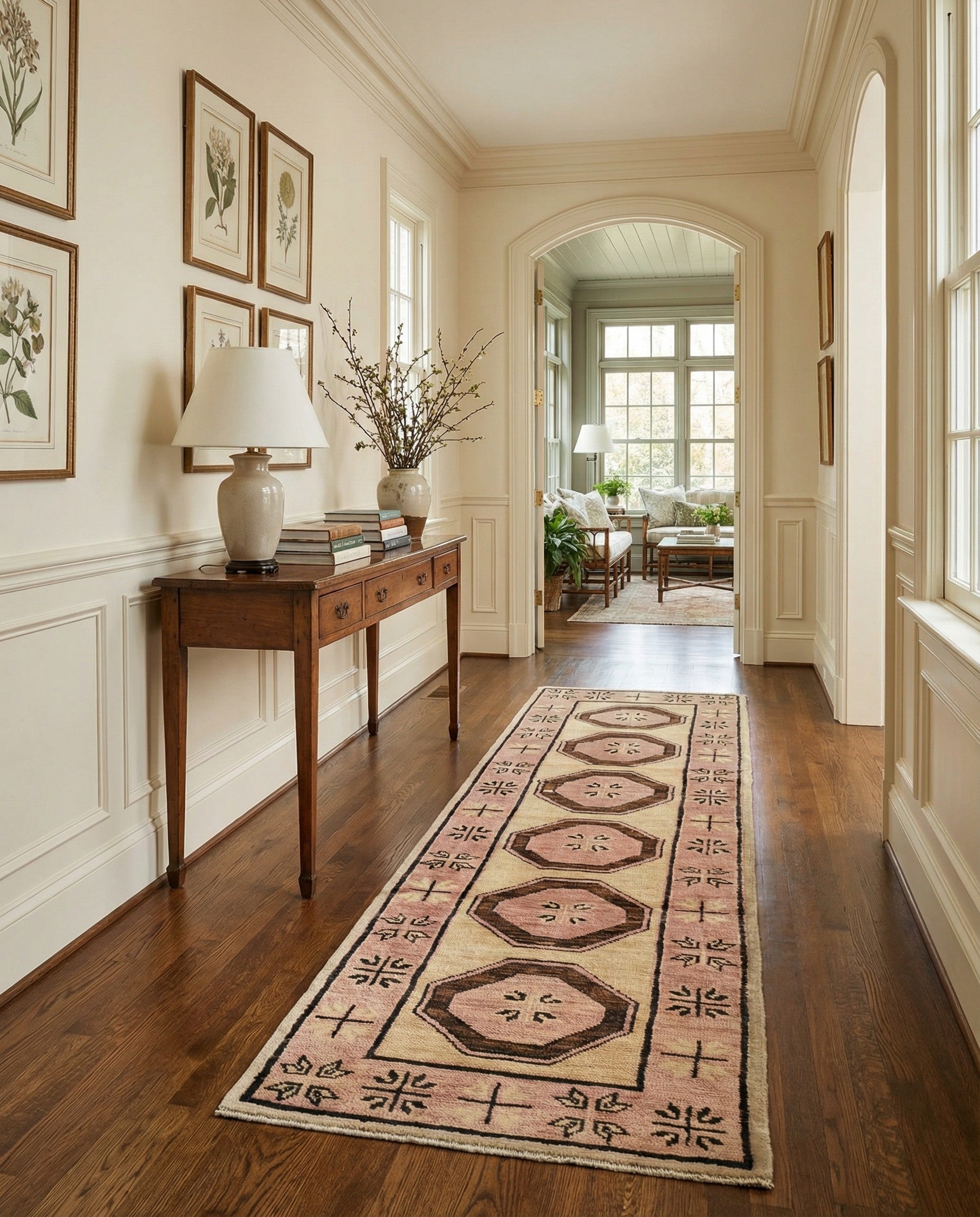 2' 9 x 9' 2 Hand Knotted Oushak Wool Runner Rug