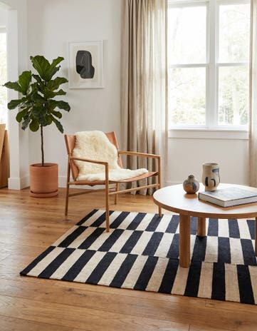 3' 3 x 4' 8 Hand Woven Kilim Modern Wool Rug