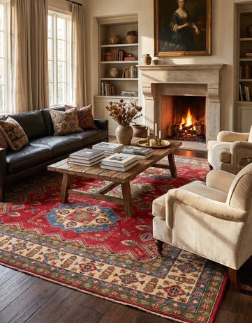 8' 2 x 10' 3 Hand Knotted Kazak Rug