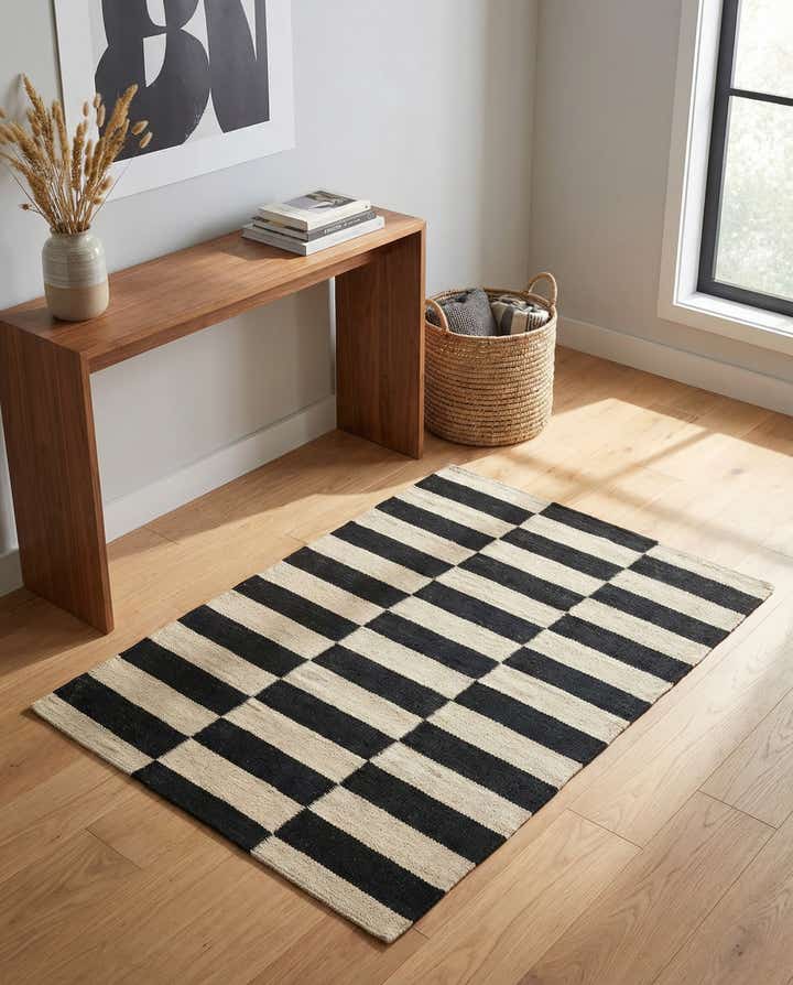 2' 8 x 3' 10 Hand Woven Kilim Modern Wool Rug