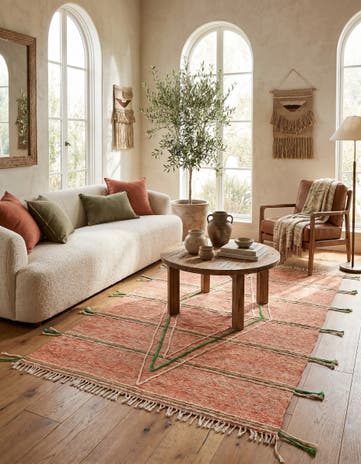 7' x 9' 9 Hand Knotted Moroccan Wool Rug