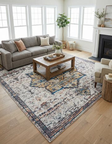 10' 6 x 10' 6 Washable Francesca Square Rug