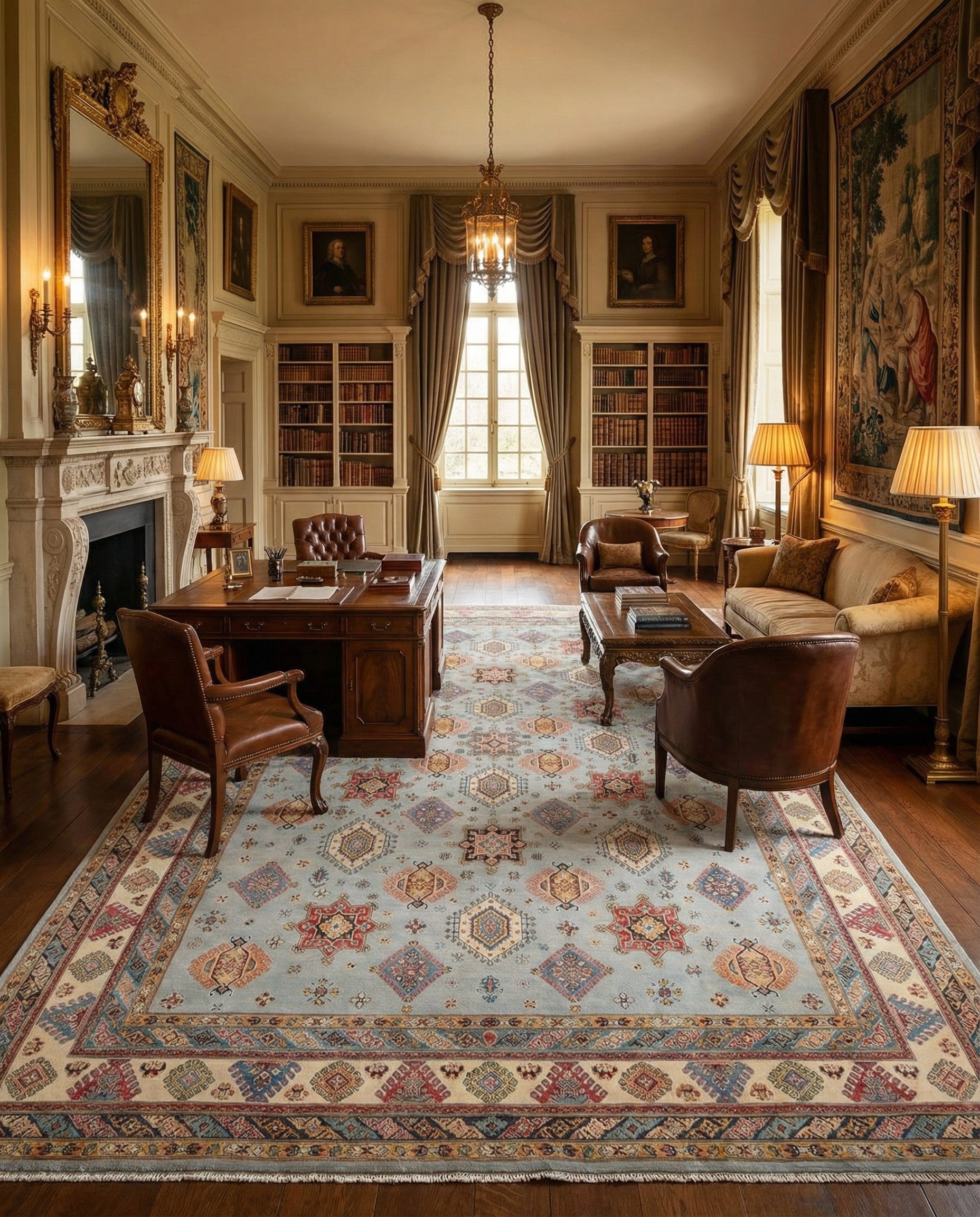 11' 9 x 17' 3 Hand Knotted Kazak Wool Rug