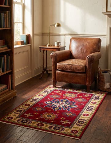 2' 9 x 4' 3 Hand Knotted Kazak Rug