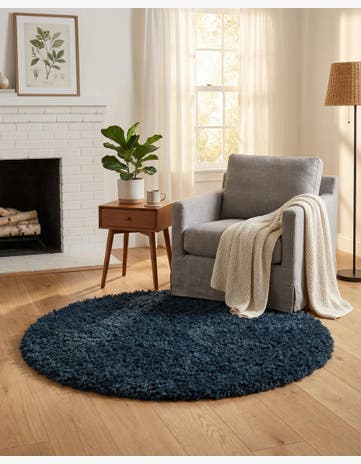 4' x 4' Infinity Shag Round Rug