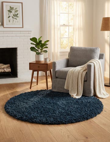 4' x 4' Infinity Shag Round Rug