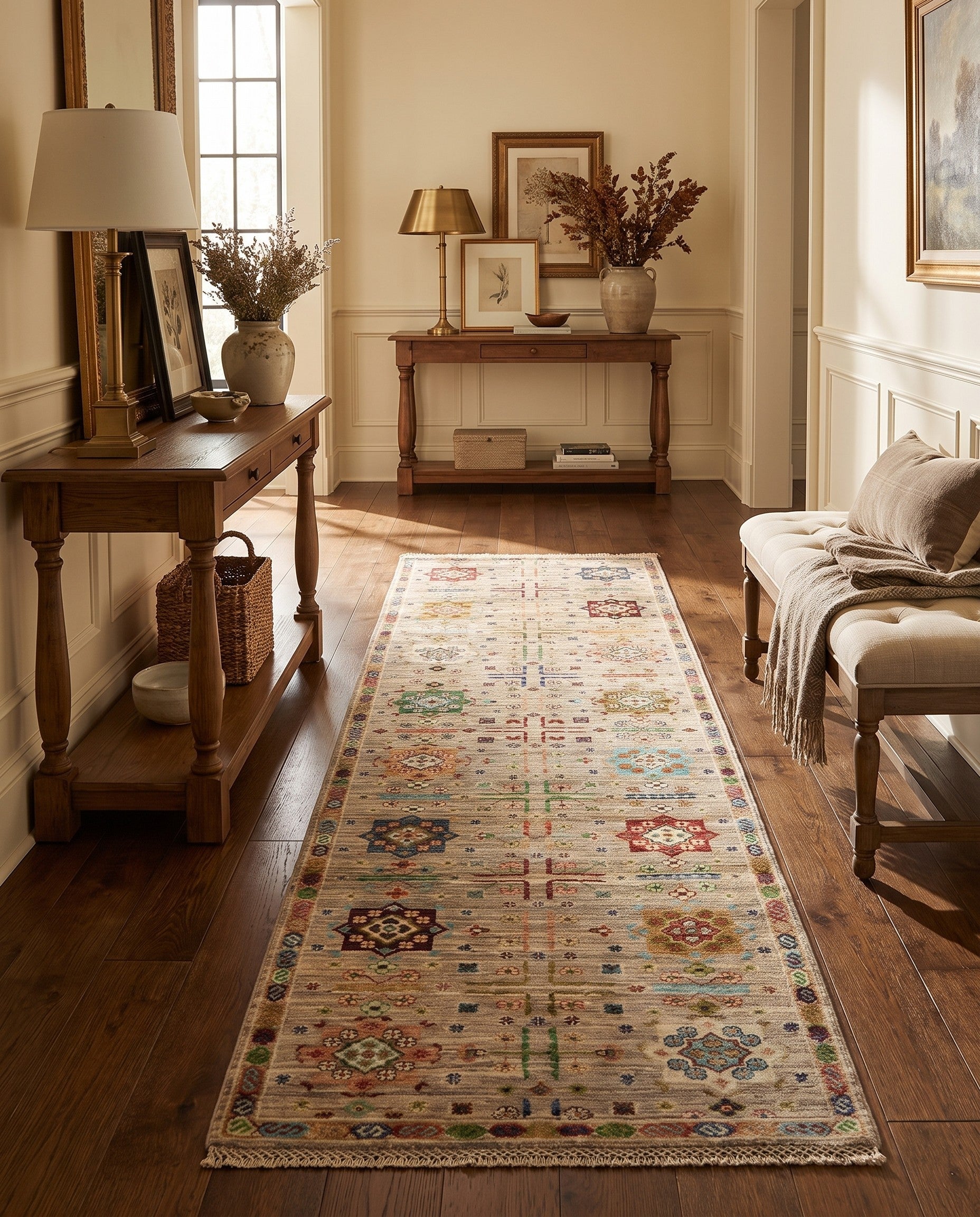 2' 9 x 8' 4 Hand Knotted Ariana Ziegler Runner Rug