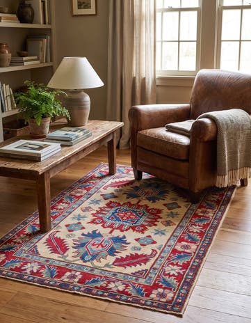 3' 6 x 5' 2 Hand Knotted Kazak Rug