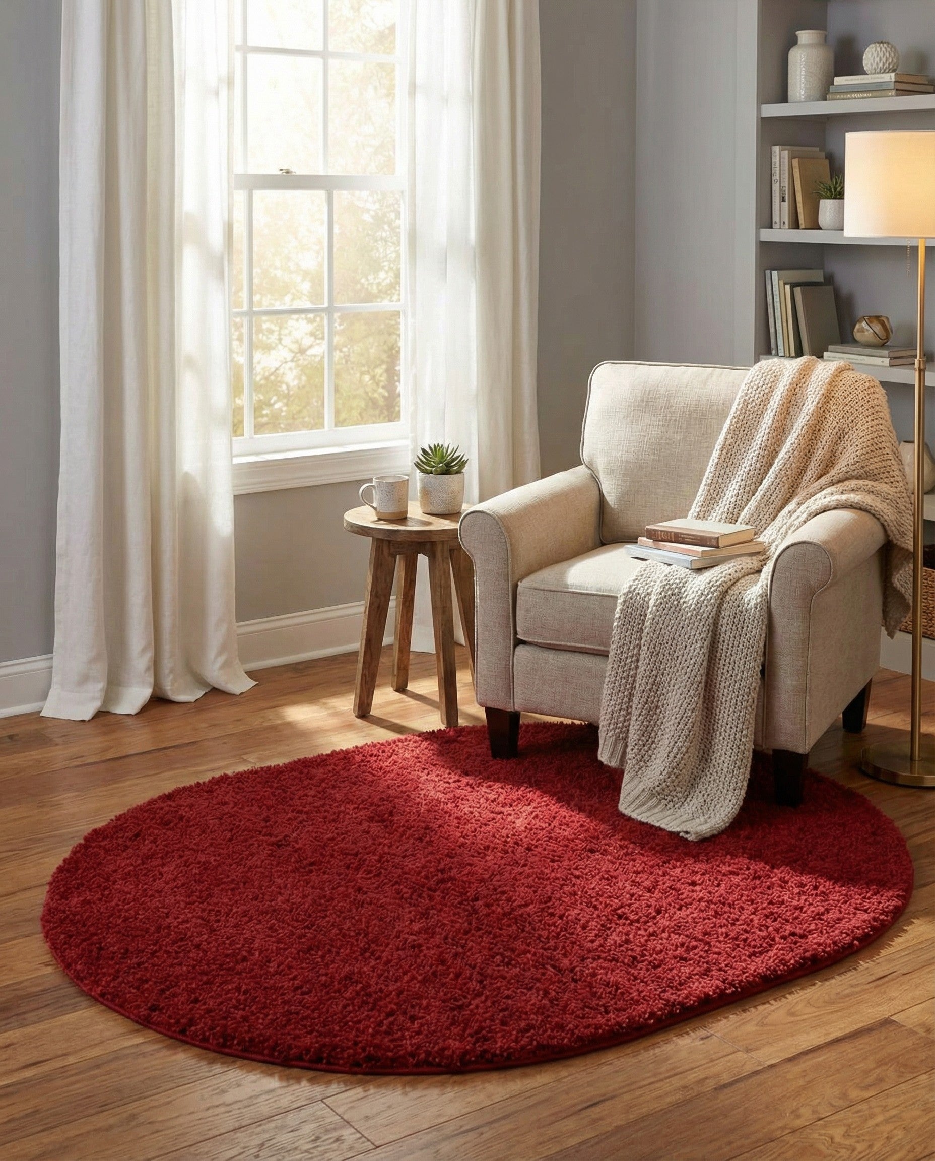  3' 3 x 5' 3 Everyday Shag Oval Rug