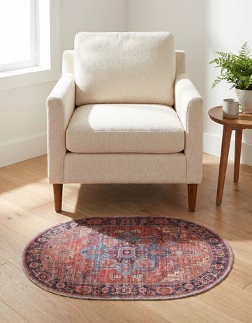 2' x 3' Washable Maahru Oval Rug