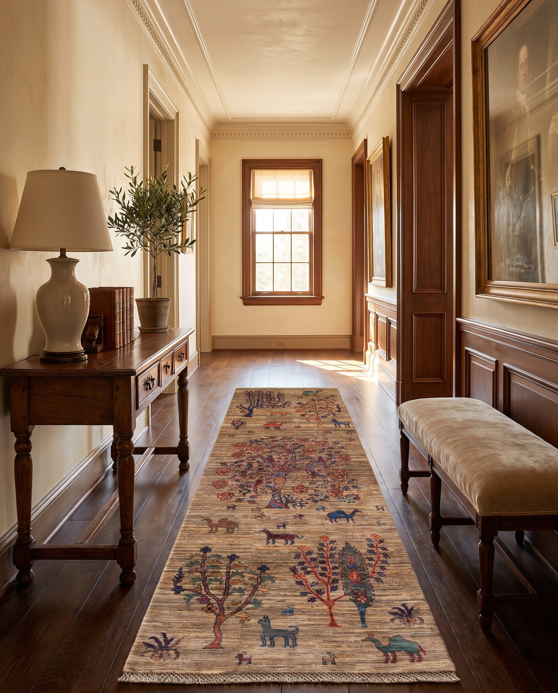 2' 7 x 8' 3 Hand Knotted Ariana Ziegler Runner Rug