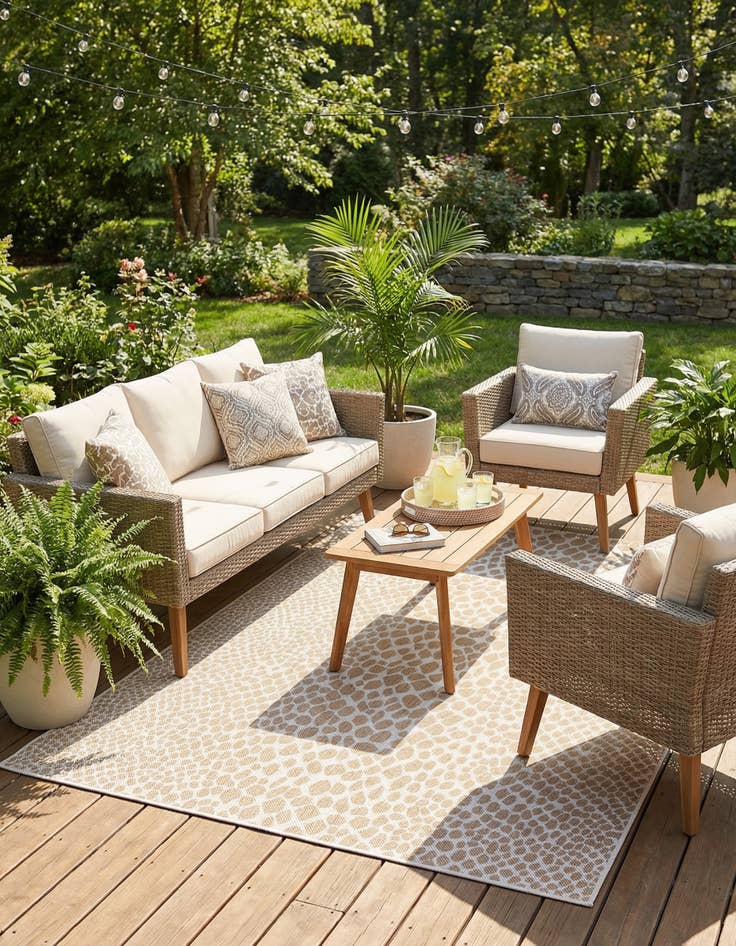 Detail image of  5' 3 x 8'  Washable Jill Zarin Cape Town Indoor / Outdoor Rug