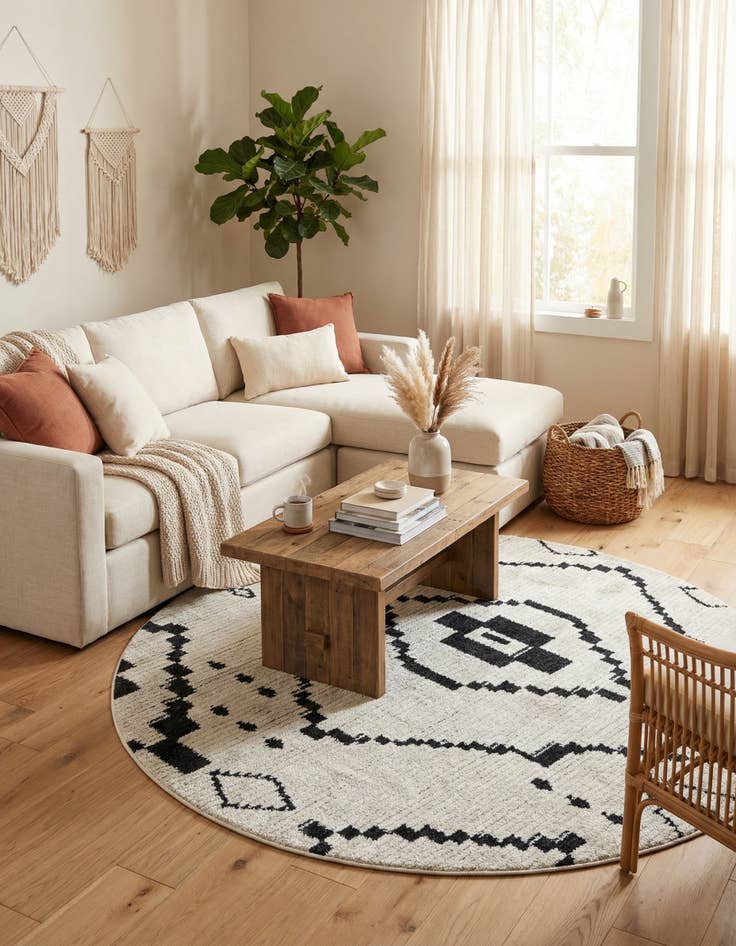 Detail image of 7' x 7' Morocco Round Rug