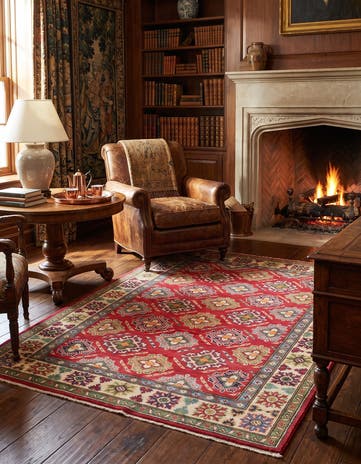 4' x 5' 9 Hand Knotted Kazak Rug