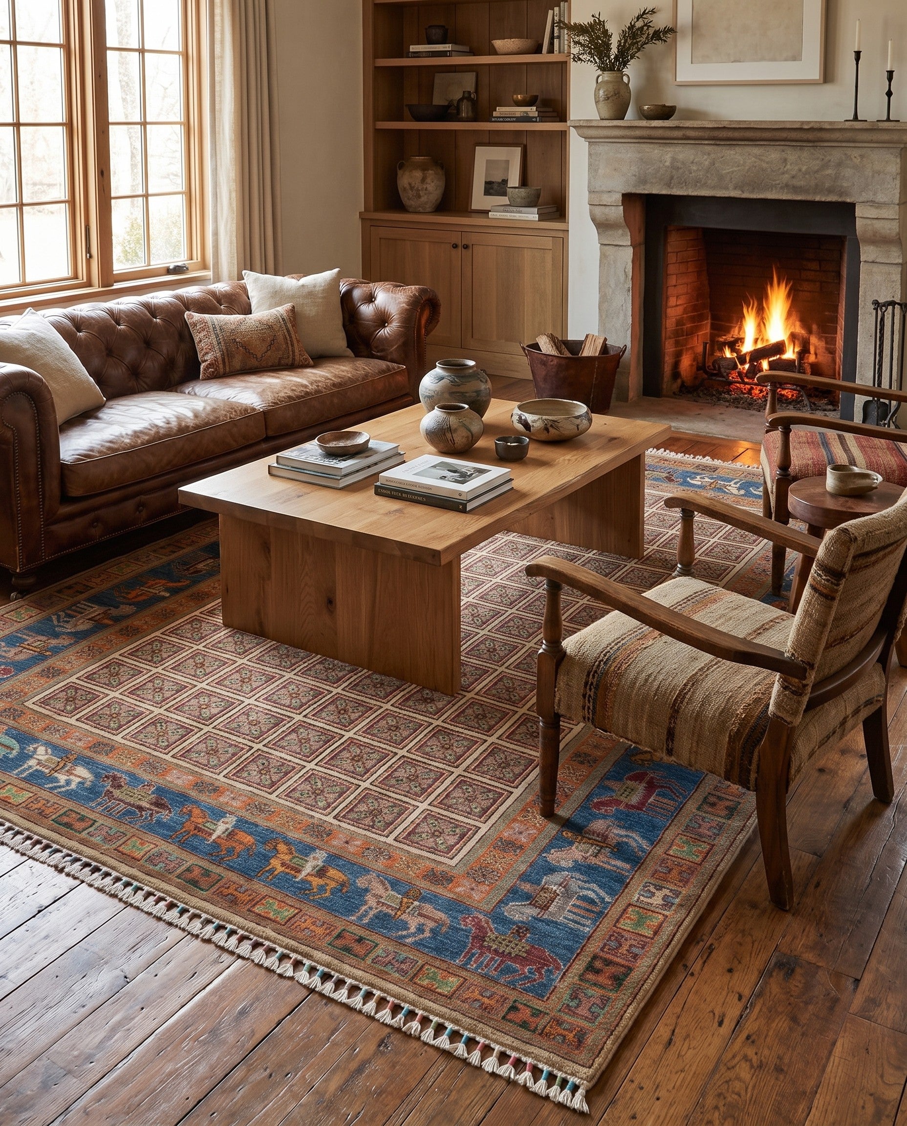 5' 10 x 7' 9 Hand Knotted Kazak Rug