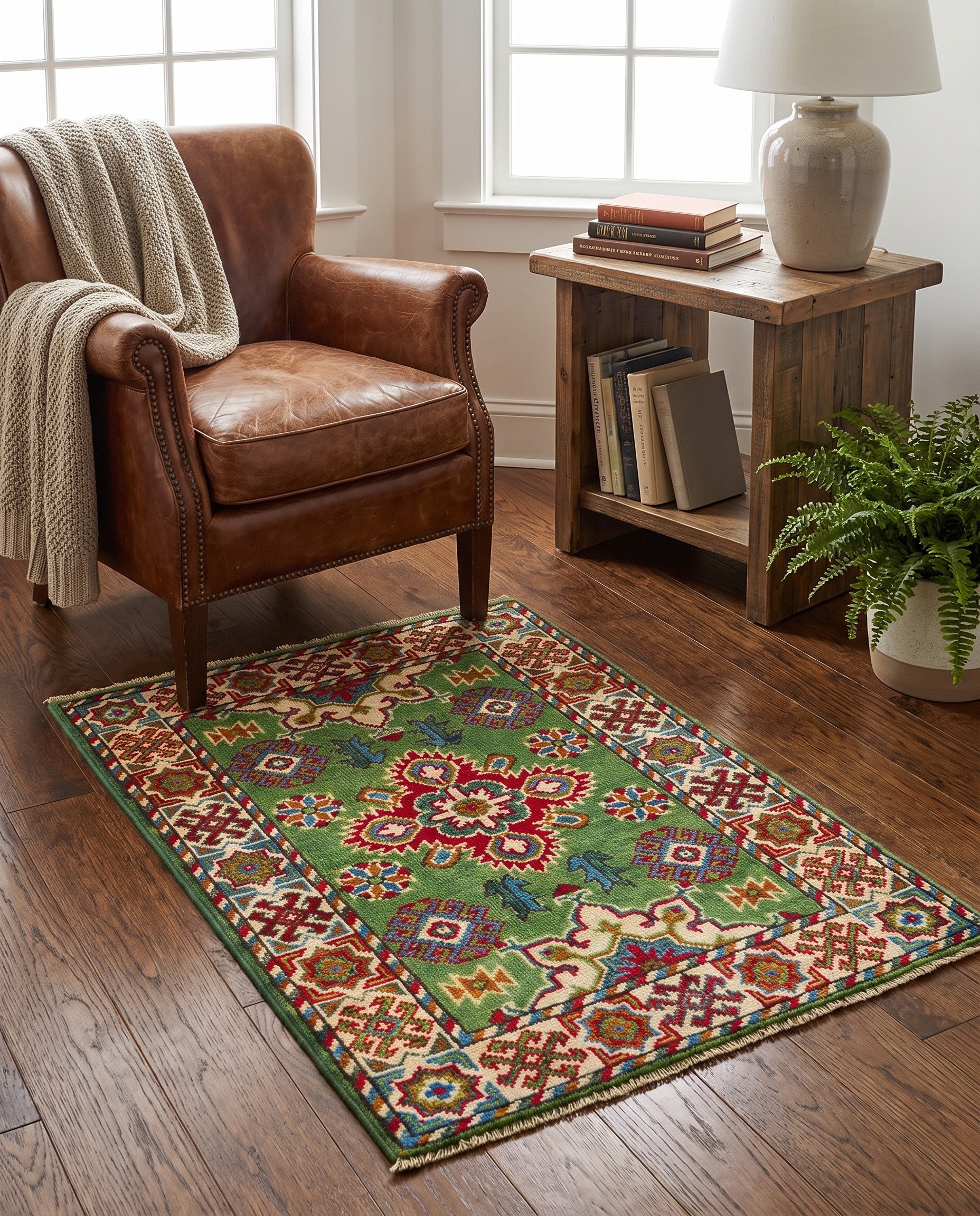 2' 1 x 3' Hand Knotted Kazak Rug