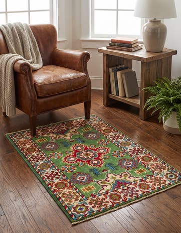 2' 1 x 3' Hand Knotted Kazak Rug