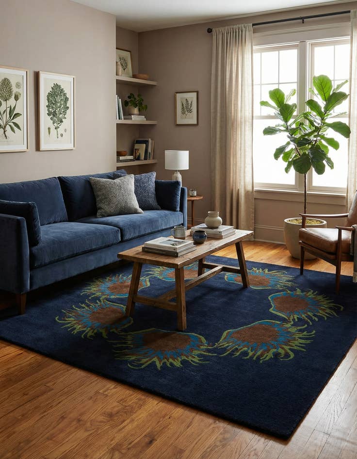 Detail image of 7' 5 x 7' 7 Luna Wool Square Rug