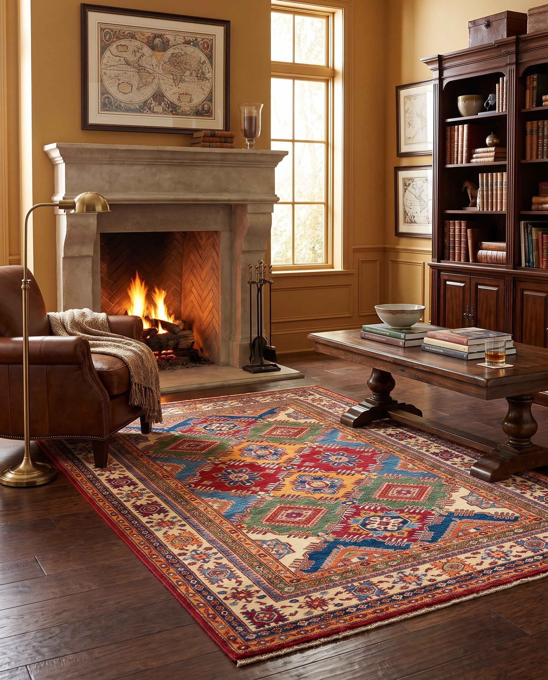 5' 1 x 6' 8 Hand Knotted Kazak Rug