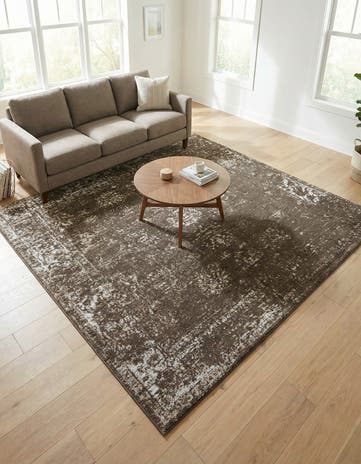 Brown Monte Carlo Square Rug